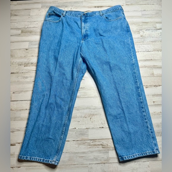 L.L. Bean Blue Standard Fit Straight Leg Denim Jeans Men's 44x28 - Picture 4 of 10